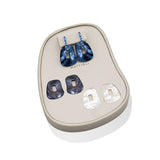Puzzle medium earrings 3 colours and sapphires