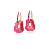 Puzzle small earrings 3 colours and sapphires