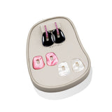 Puzzle medium earrings 3 colours and sapphires